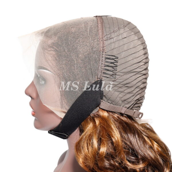 #4/30 Double Drawn Bouncy Curl 13x4 Transparent Lace Full Frontal 300% Density Wig - Image 8